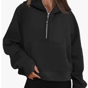 Black Half-Zip Hoodie
